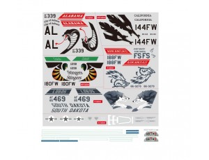 FMS F-16C Grey 70mm EDF Jet Decal Set